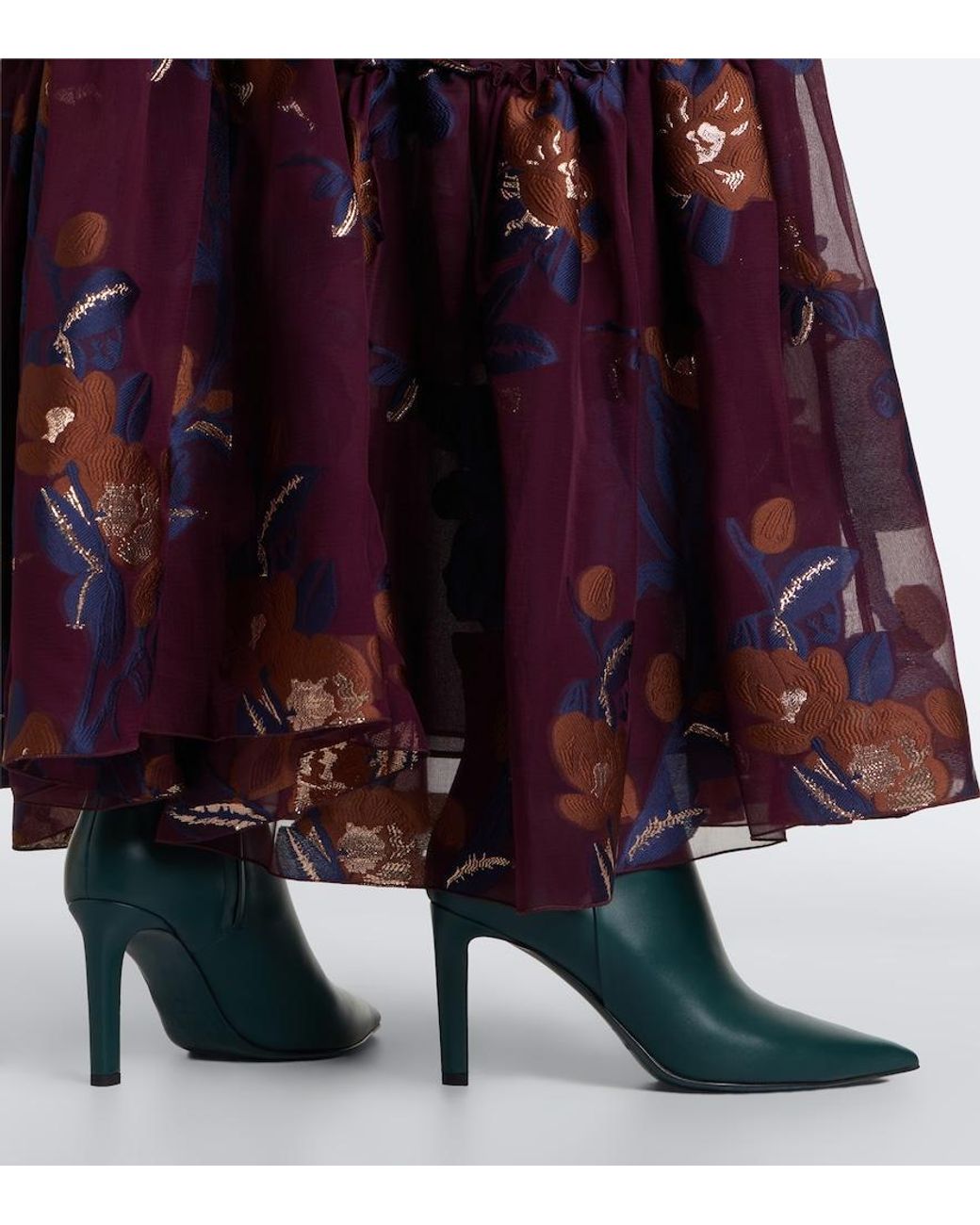 Jimmy Choo Green Frankie Leather Ankle Boots