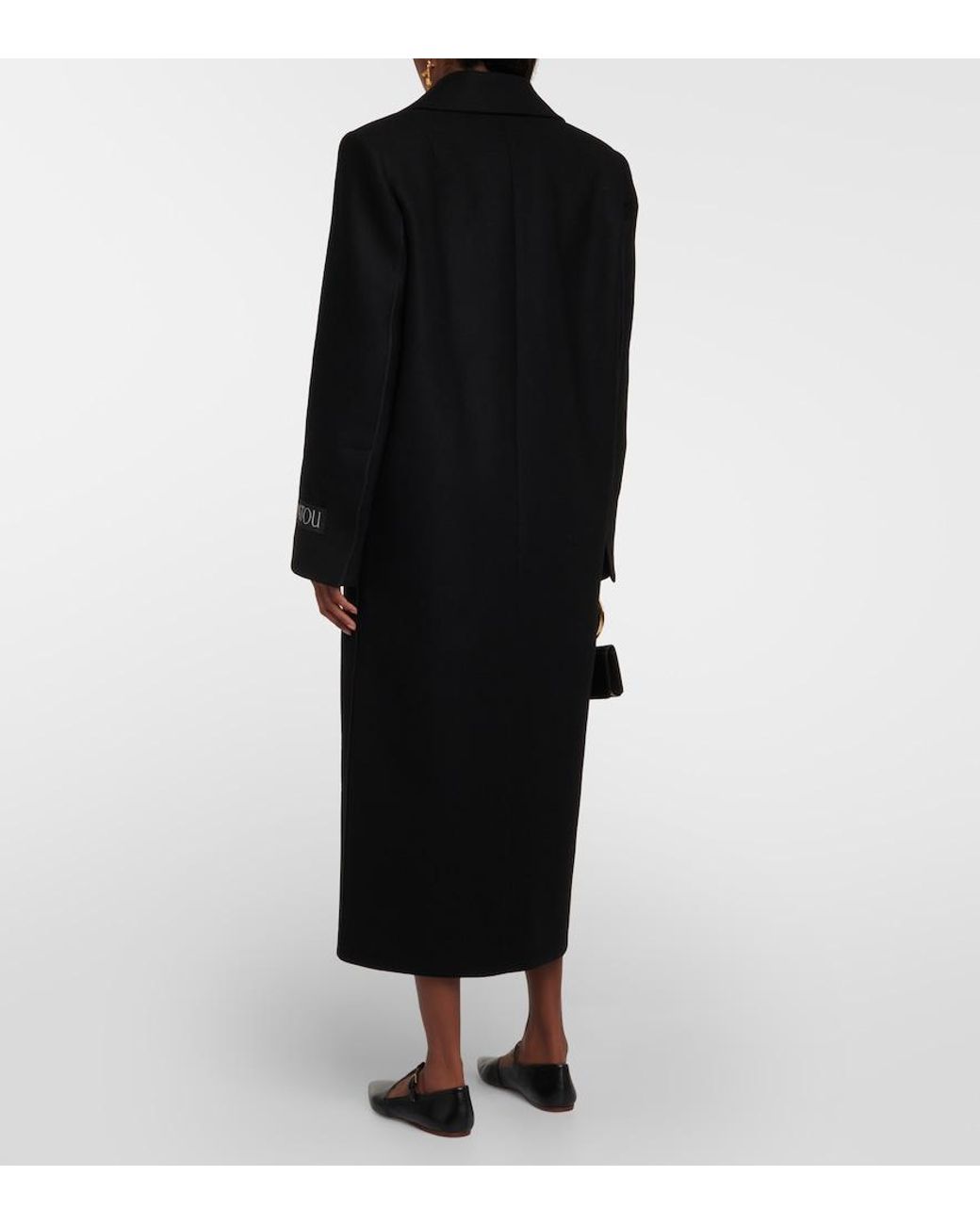 Patou Black Long Tailored Coat