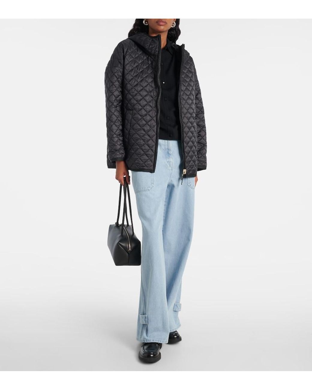 Max Mara Black The Cube Leo Quilted Jacket