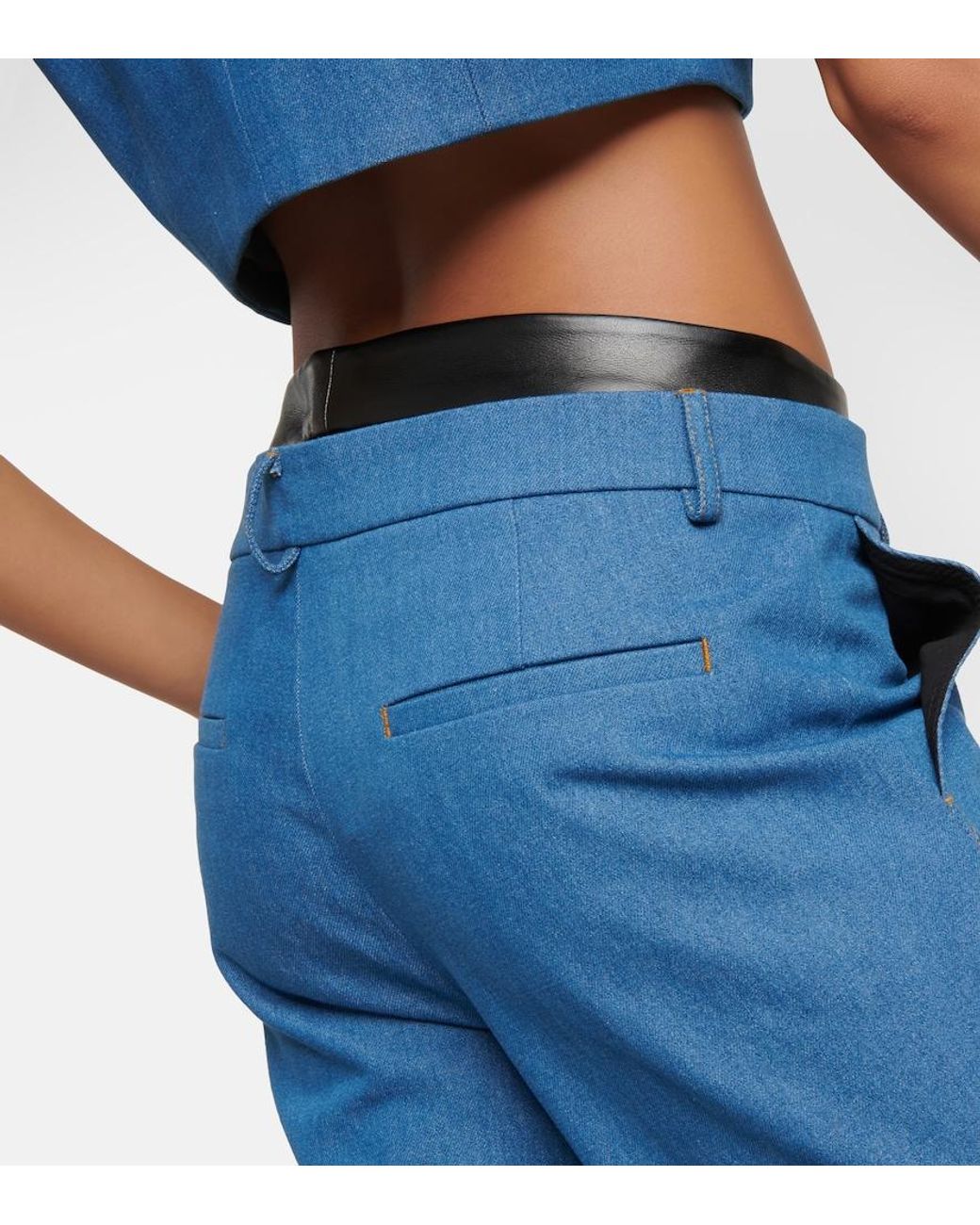 AYA MUSE Blue Ule Low-rise Denim Pants