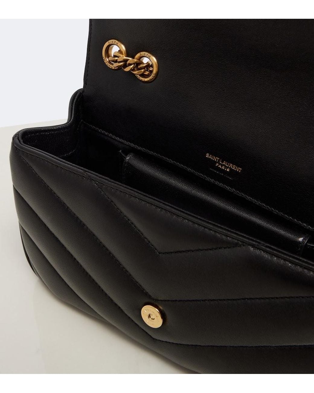 Saint Laurent White Loulou Matelasse Leather Shoulder Bag