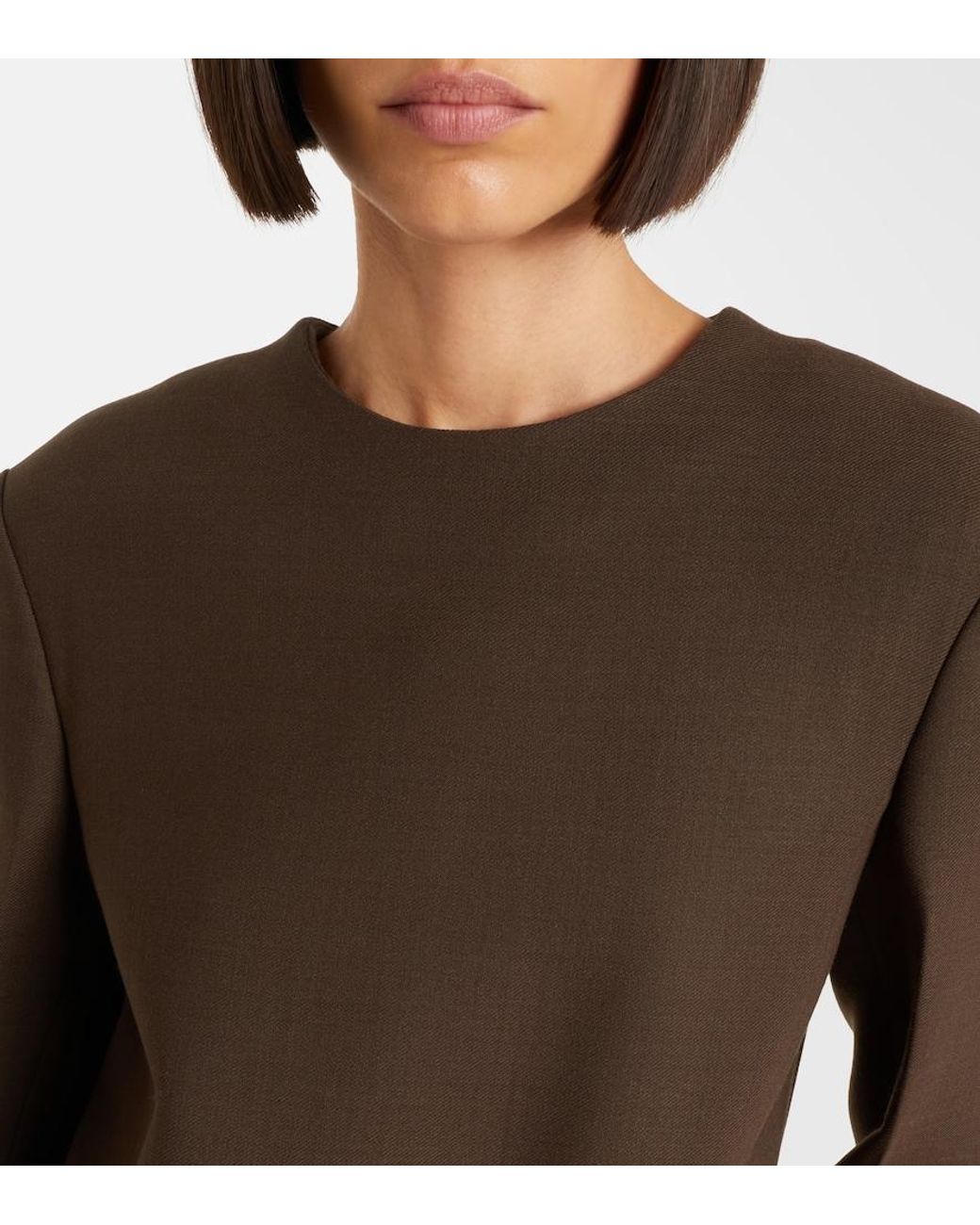 Totême Brown Pocket Crepe Top