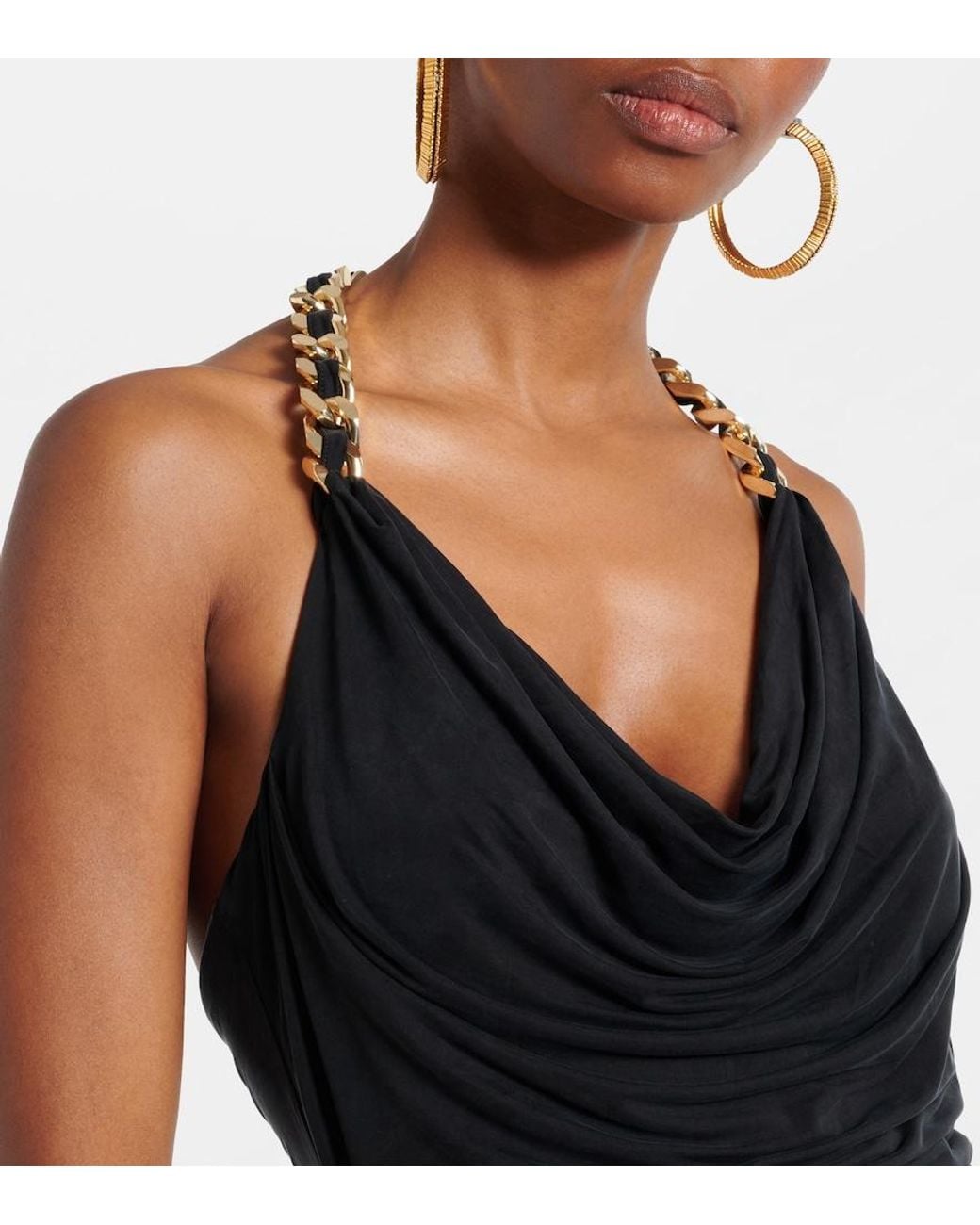 Robe Balmain en coloris Black