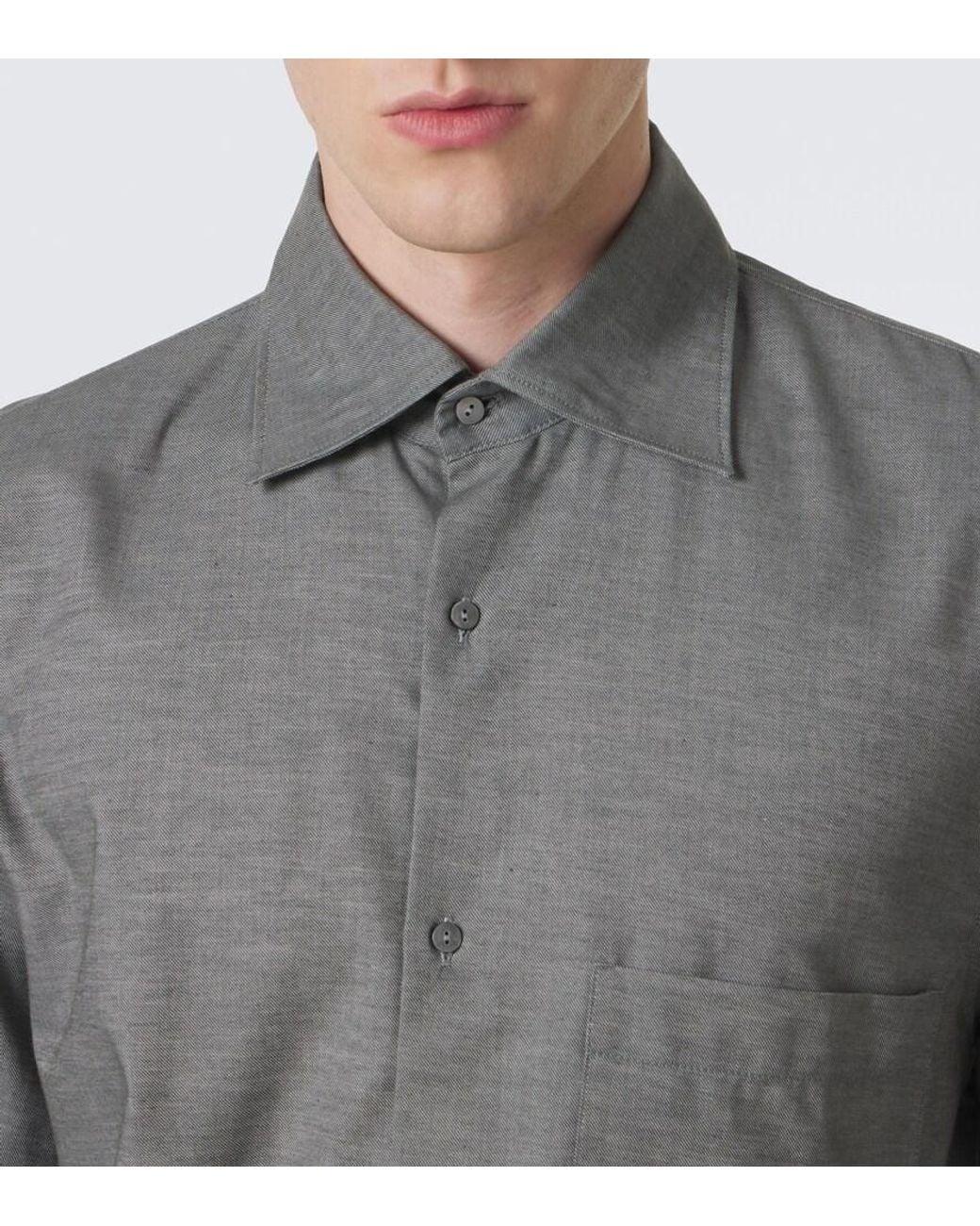STÒFFA Gray Cotton Shirt for men