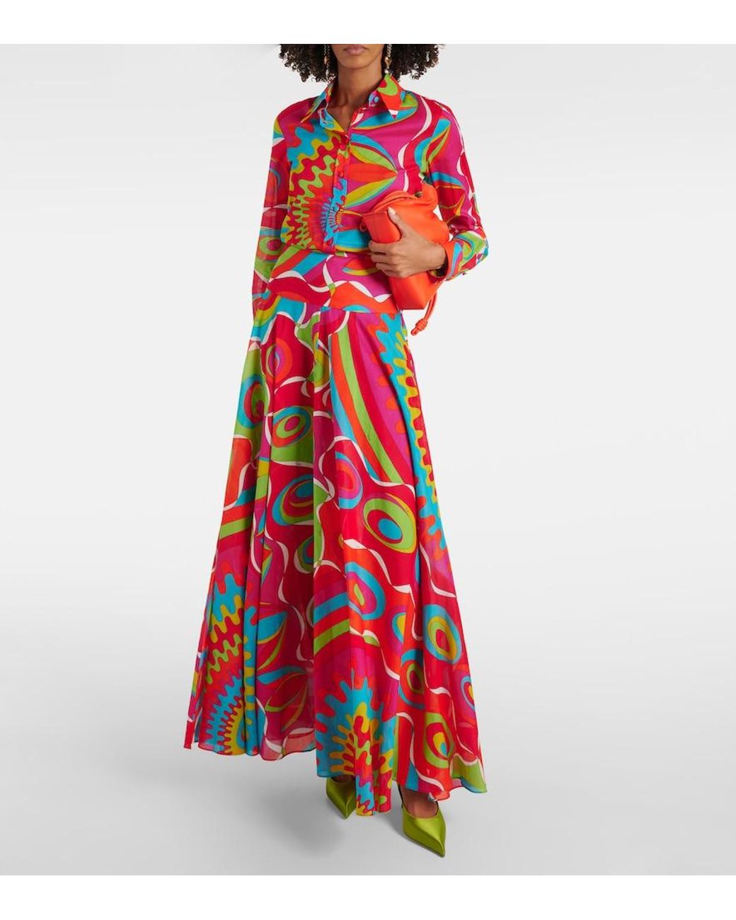 Emilio Pucci Red Bersaglio Cotton Shirt