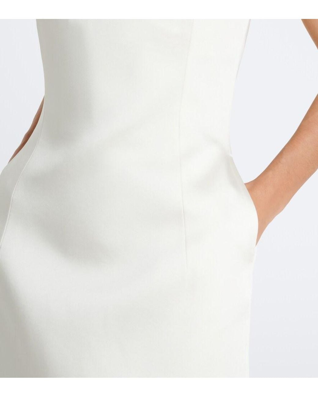 The New Arrivals Ilkyaz Ozel White Noelie Embellished Satin Bustier Gown