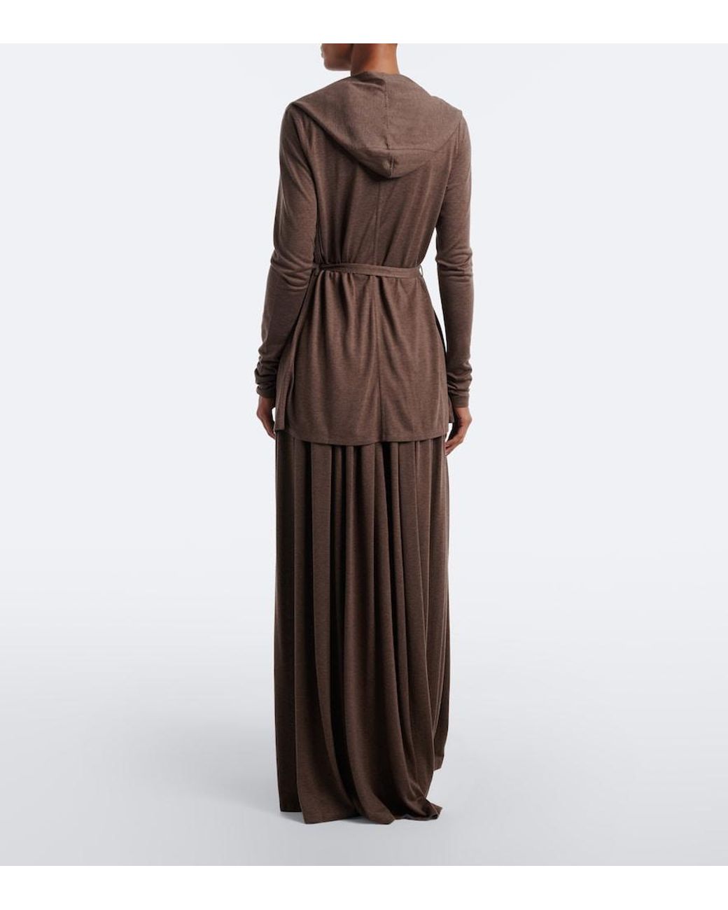 Max Mara Brown Jersey Maxi Skirt