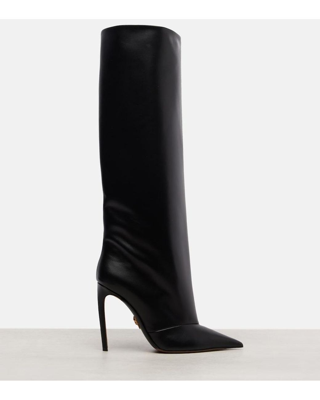 Dolce & Gabbana Black Leather Knee-High Boots