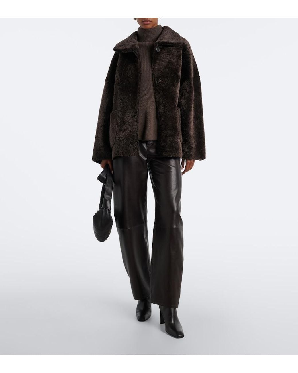 Arma Black Isabella Reversible Shearling Jacket