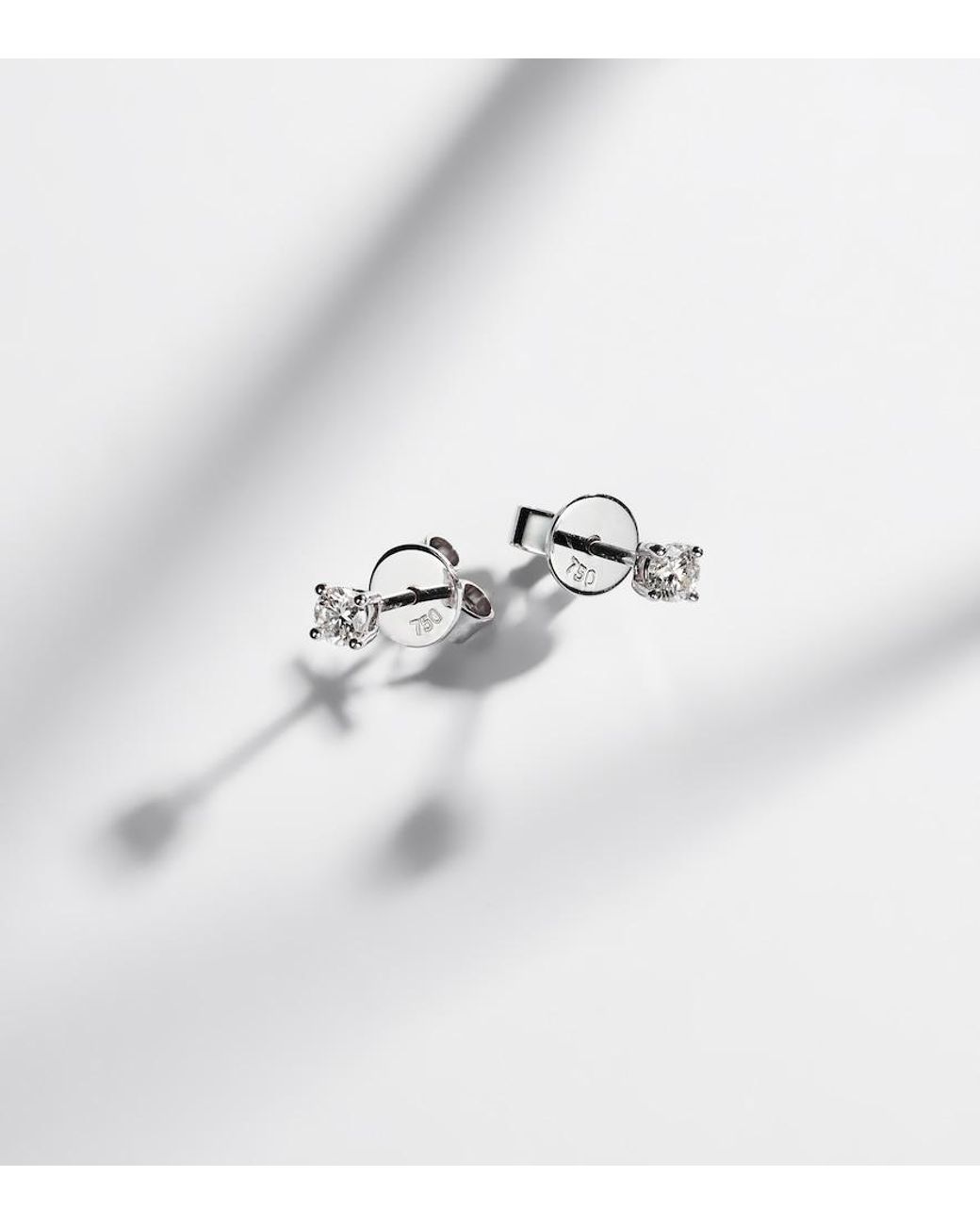Anita Ko White 18Kt Stud Earrings With Diamonds
