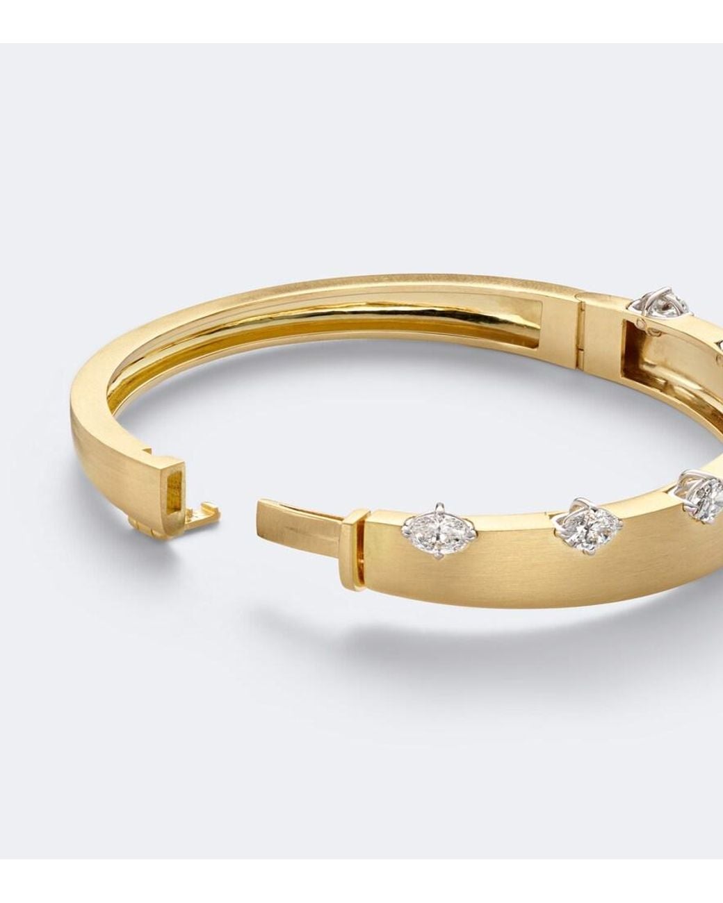 Nikos Koulis White Me 18Kt Bangle With Diamonds