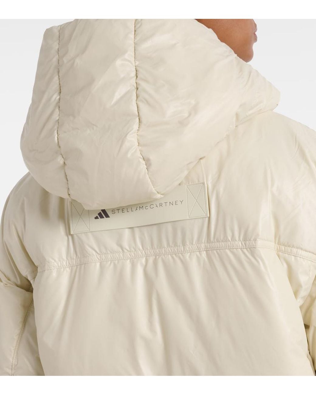 Adidas By Stella McCartney Natural Hooded Cropped Jacket
