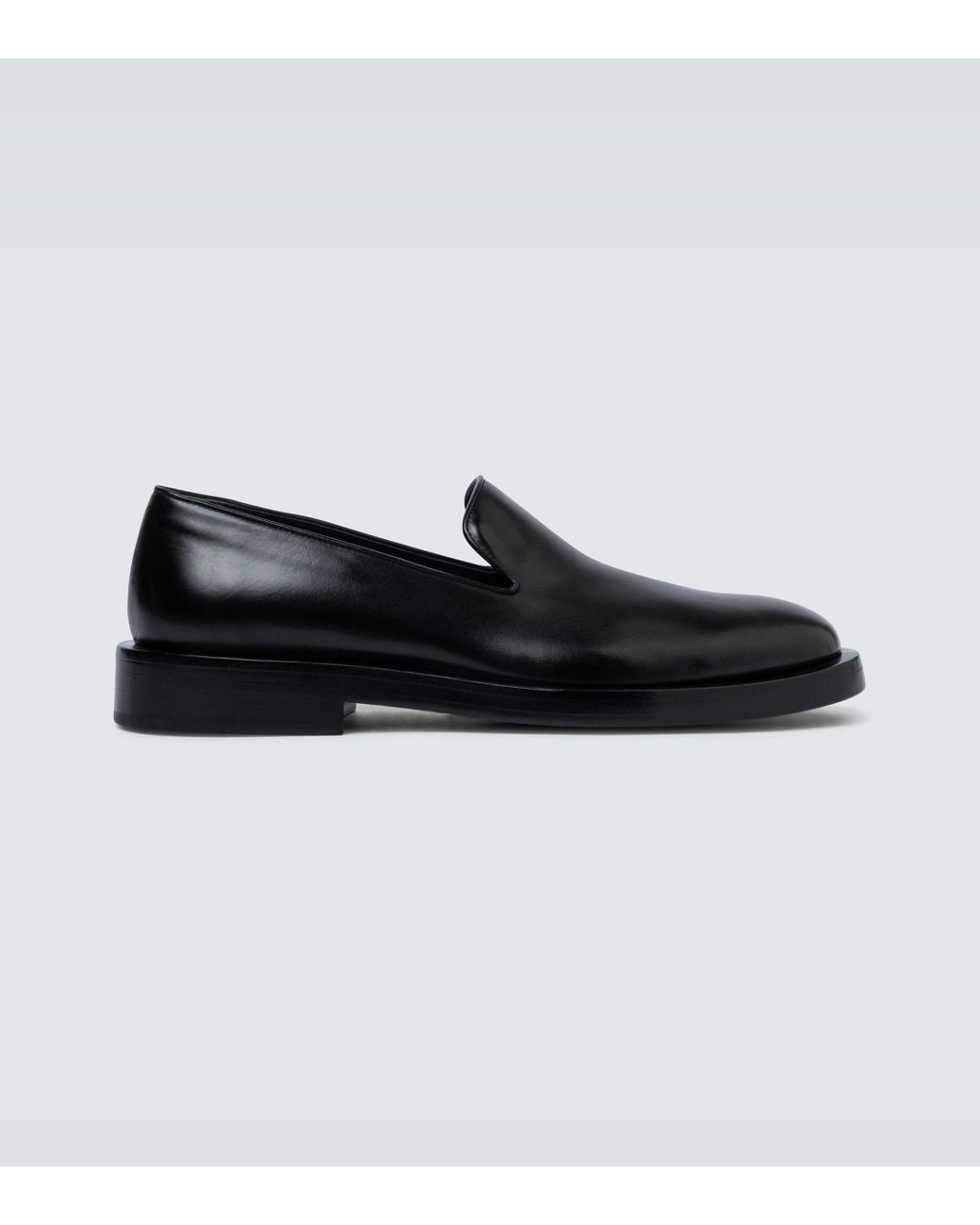 Jil Sander Leather Loafers in Black for Men | Lyst