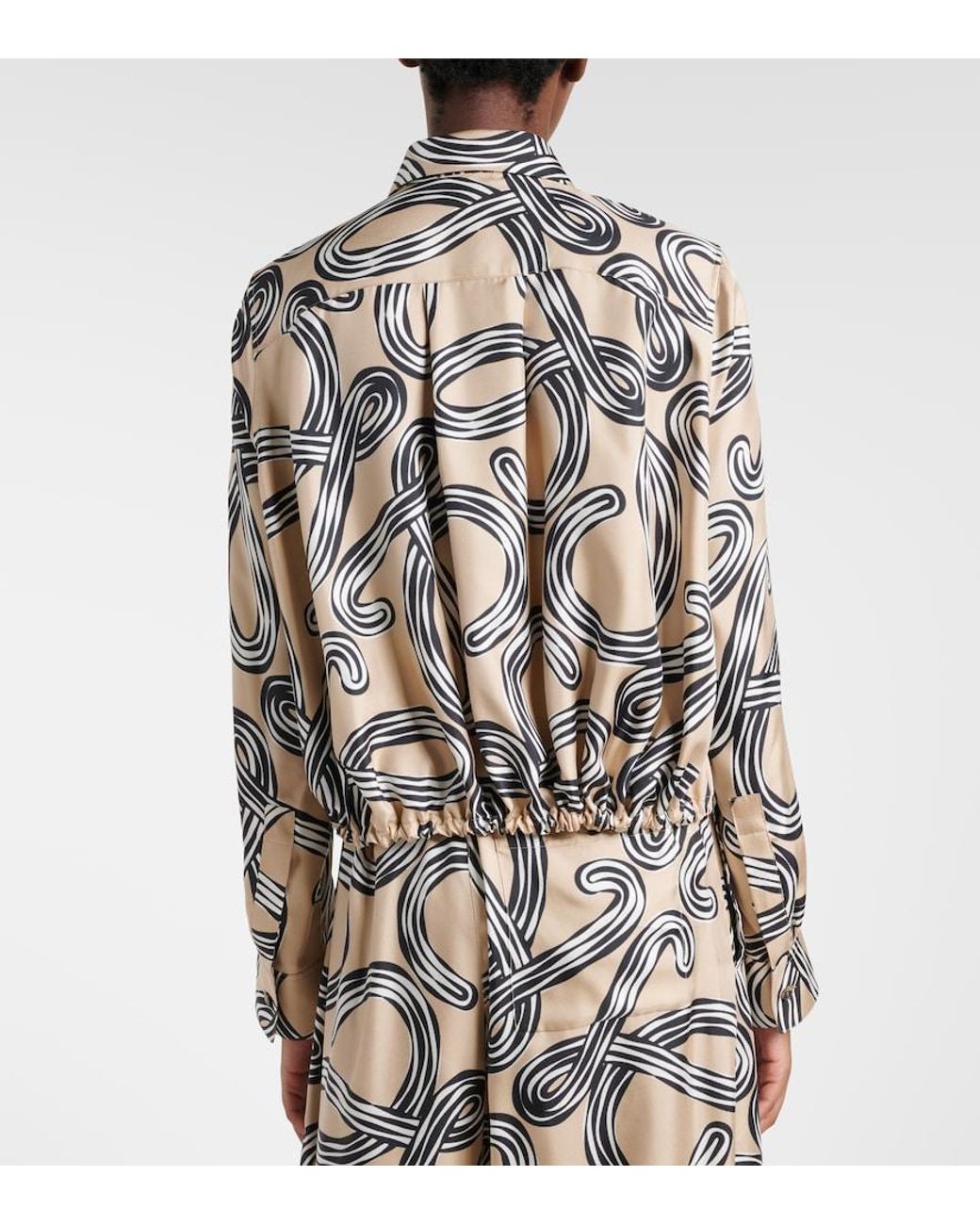 Loewe Natural Paula's Ibiza Anagram Silk Shirt