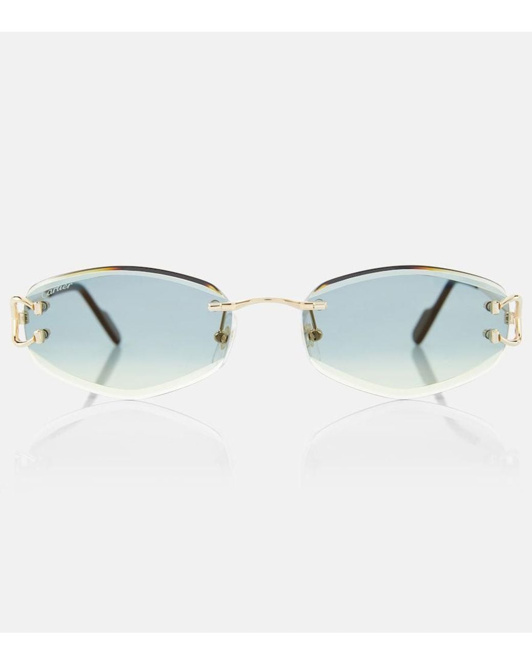 Cartier Blue Signature C Oval Sunglasses