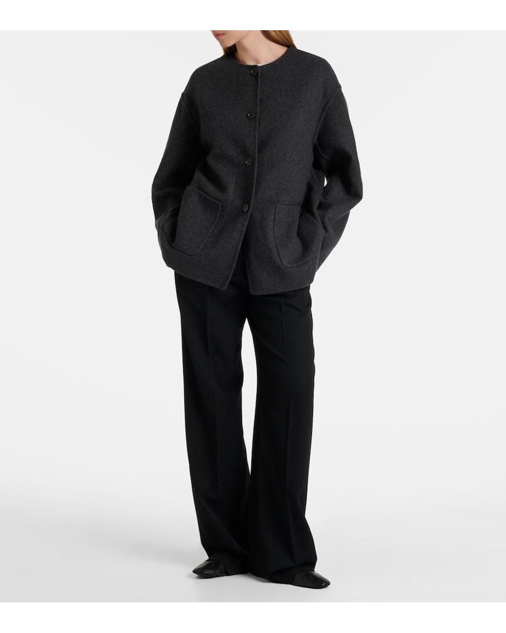 The Row Black Quintus Cashmere Jacket