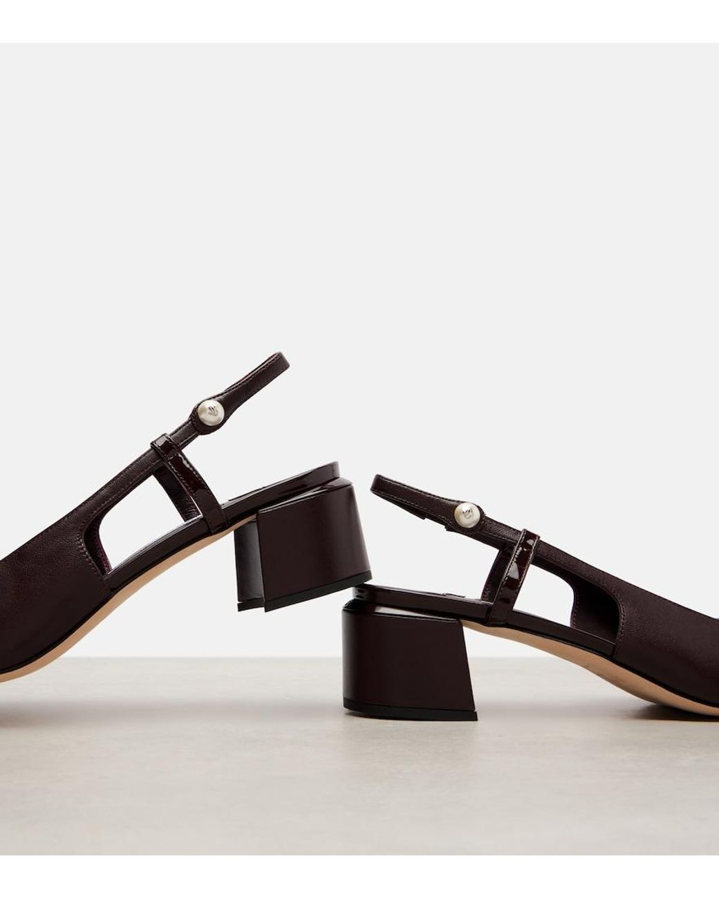 Jimmy Choo Brown Elisa 45 Leather Slingback Pumps