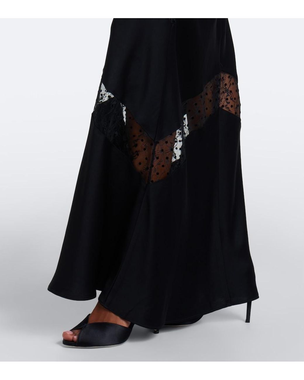 Rebecca Vallance Black Bow-Detail Embellished Maxi Dress