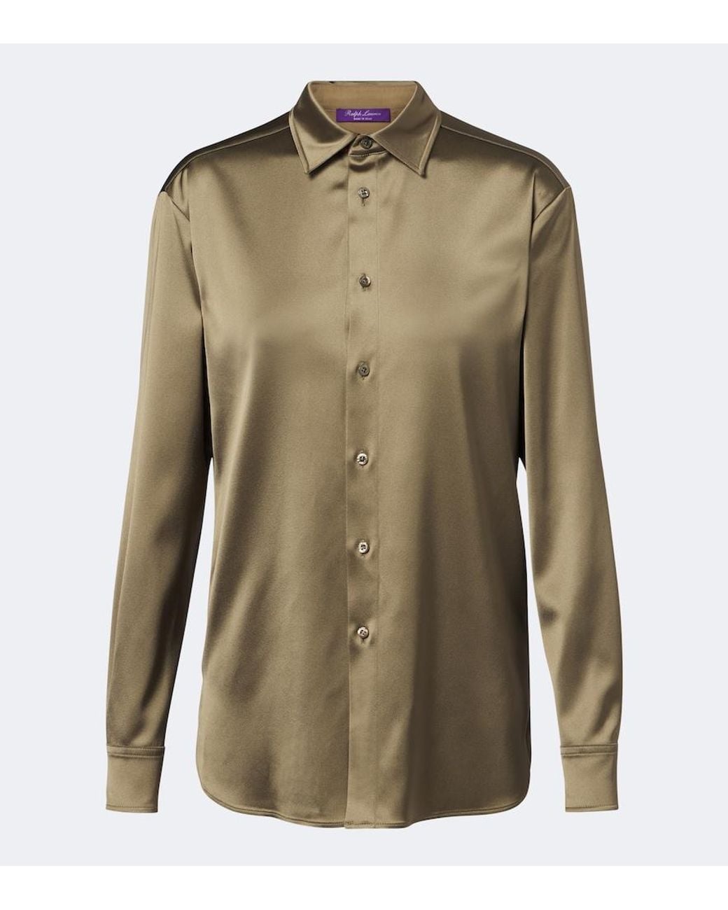 Ralph Lauren Green Adrien Satin Shirt