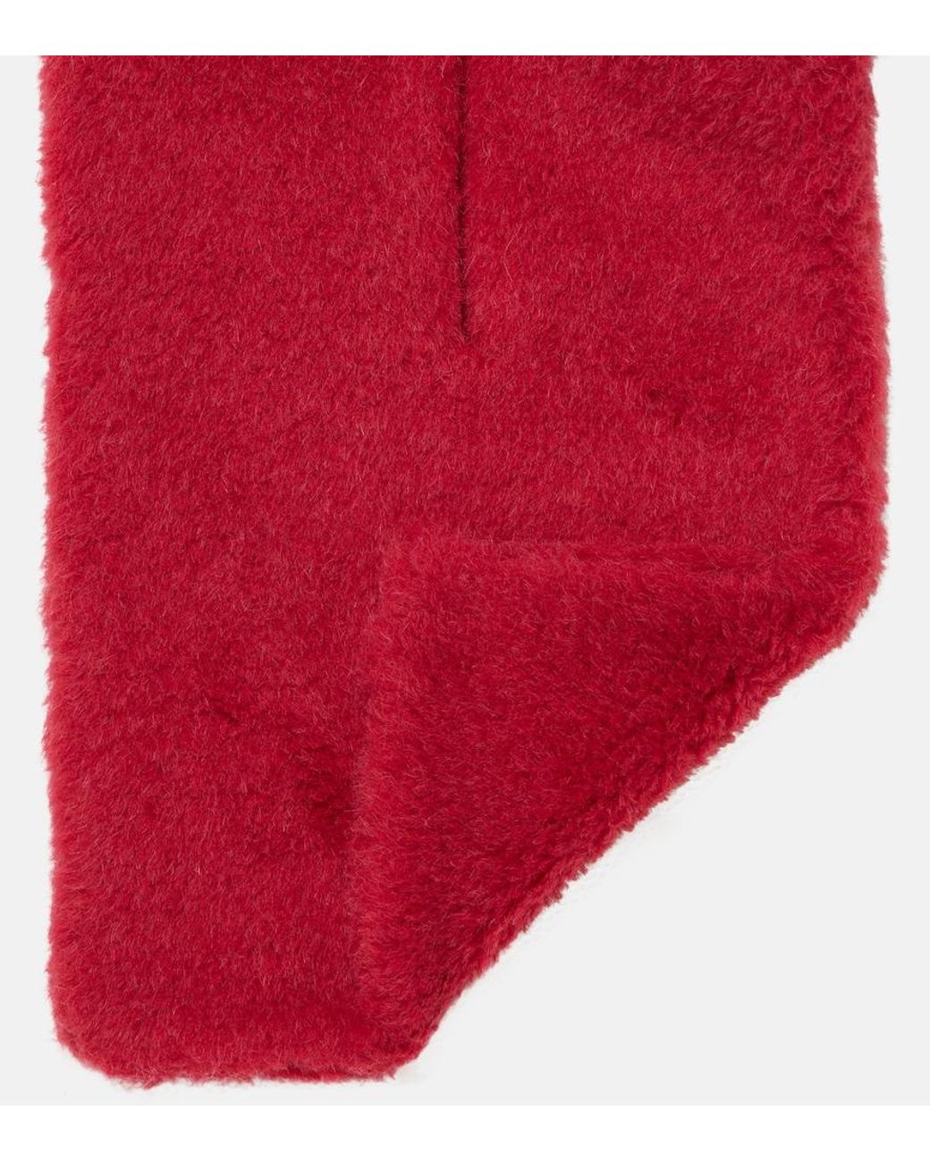 Max Mara Red Full Teddy Scarf