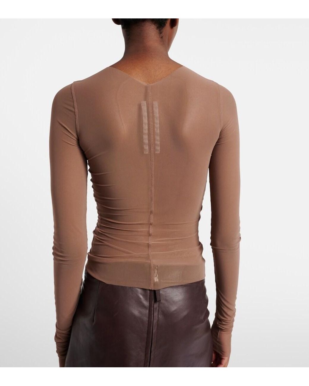 Rick Owens Pink Temple Sheer Tulle Top