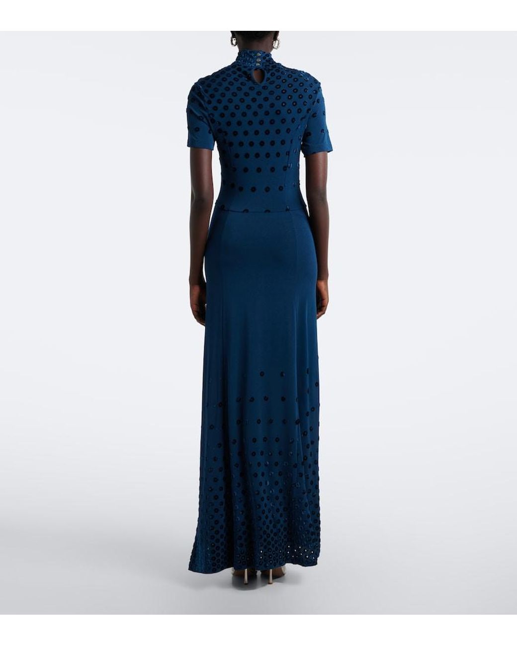 Rabanne Blue Applique Gown