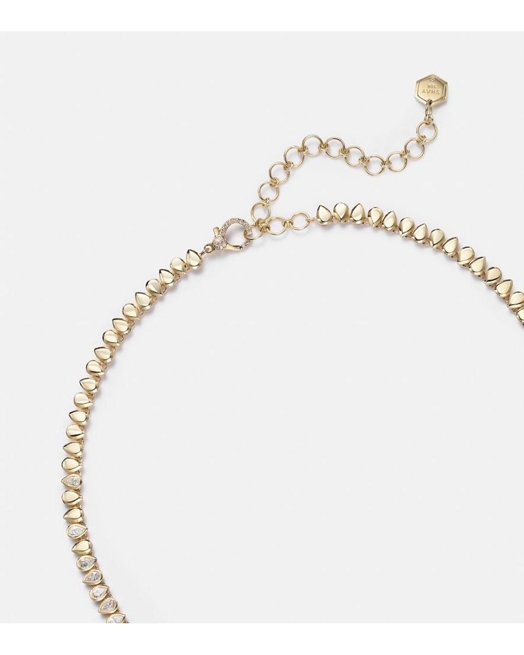 SHAY Metallic 18Kt Tennis Necklace With Diamonds