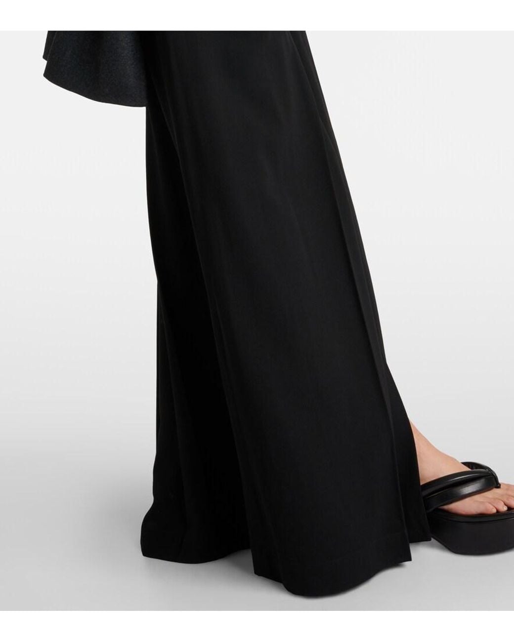 Dries Van Noten Black Wool-Blend Maxi Skirt