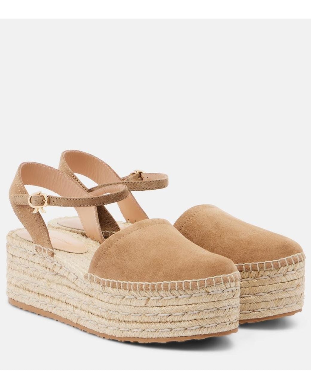 Gianvito Rossi Natural Suede Espadrilles