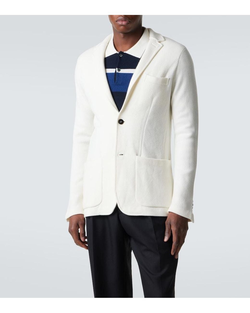 arch4 White Mr Poole Wool And Cashmere Blazer for men