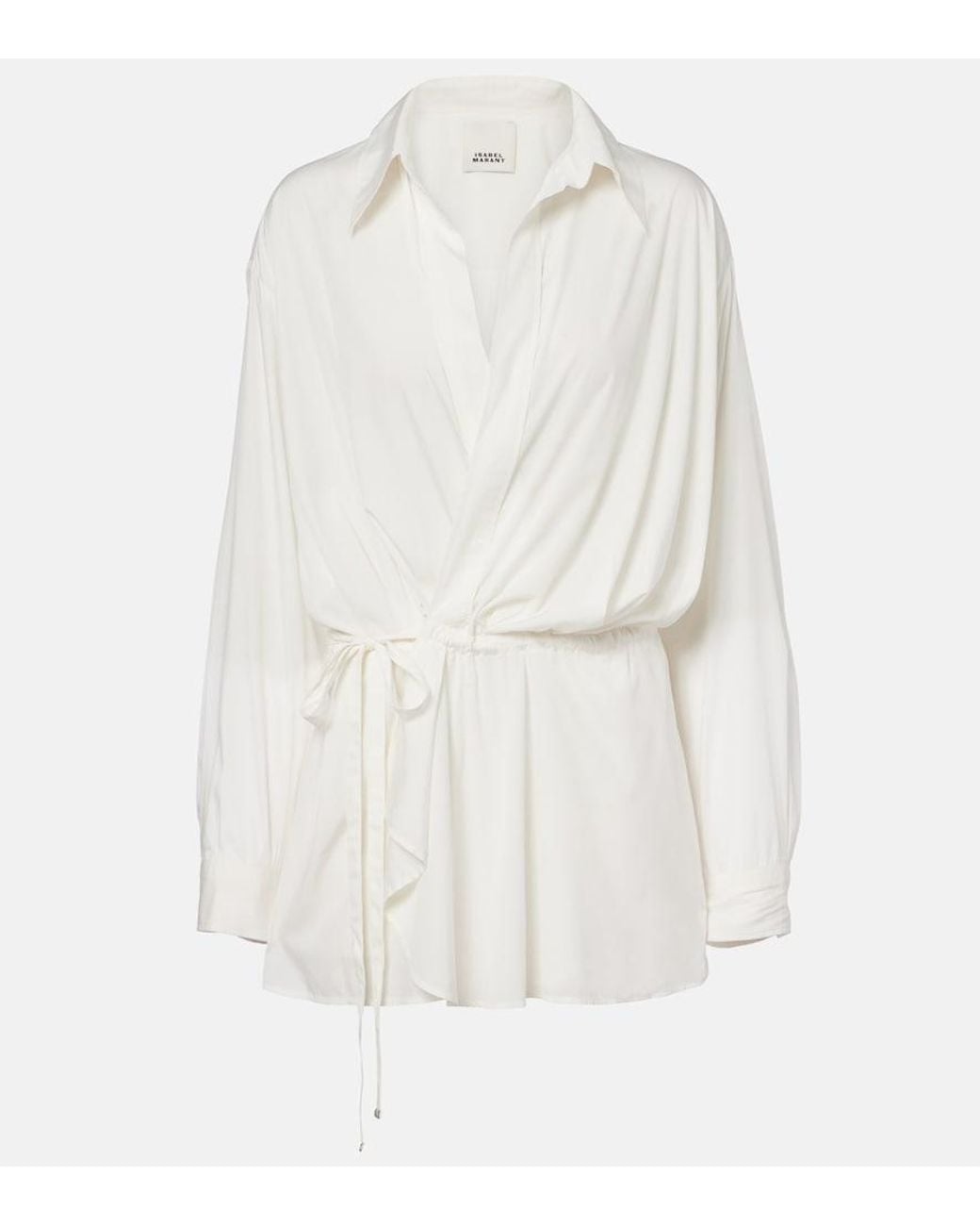 Isabel Marant White Keren Satin Blouse