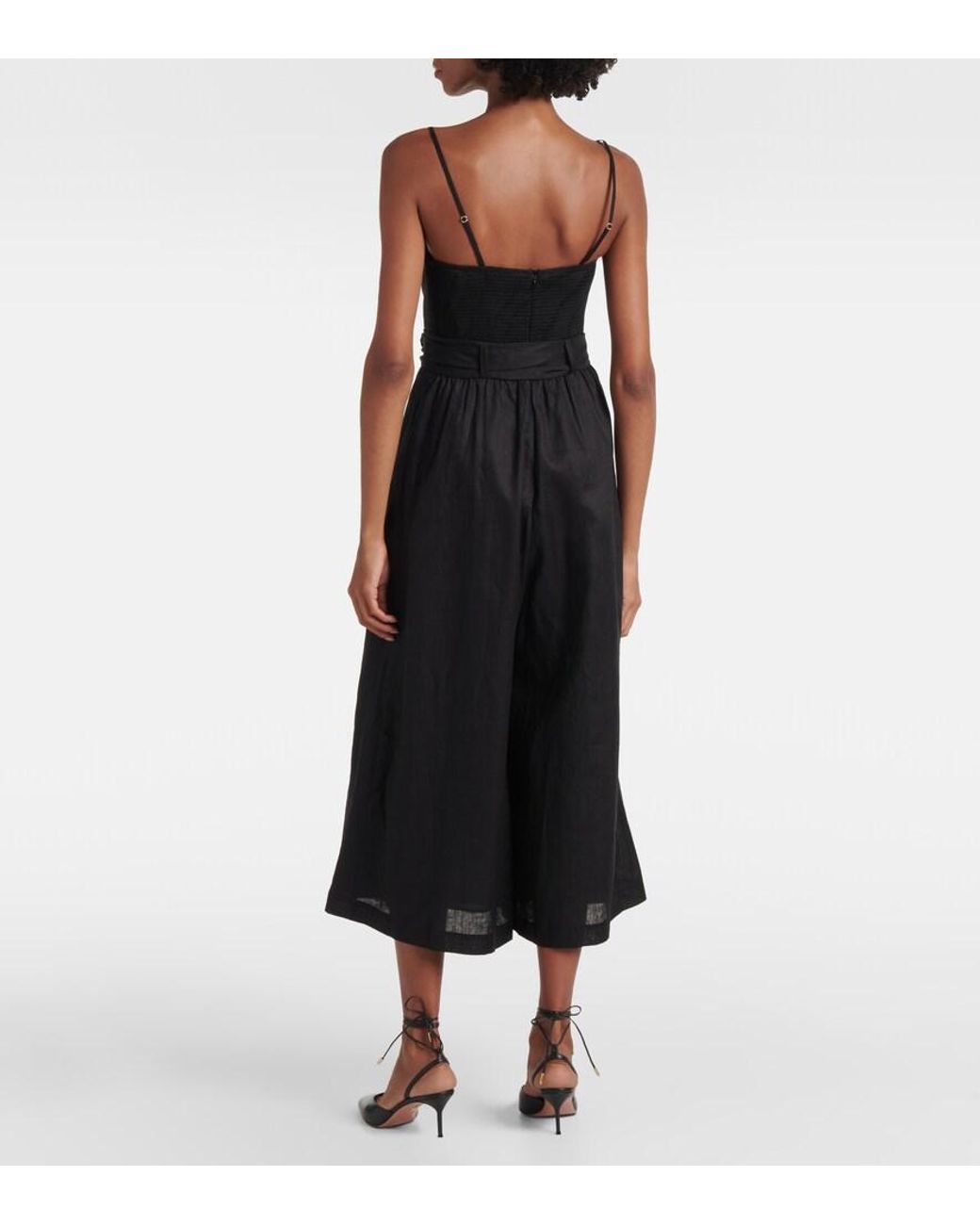 Zimmermann Black Linen Jumpsuit