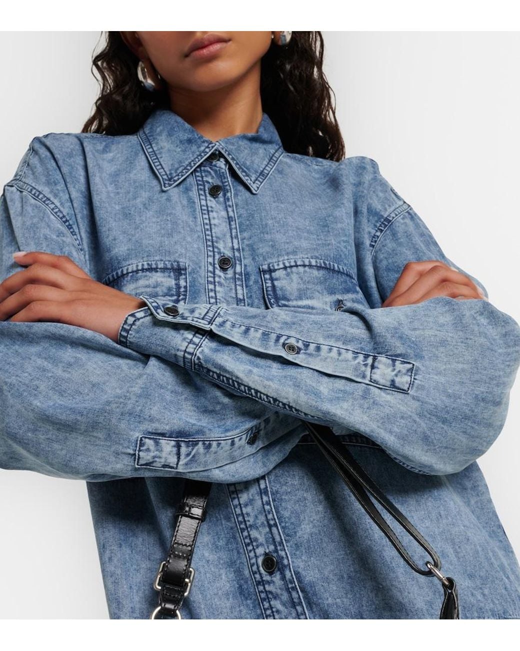 Isabel Marant Blue Palvina Denim Shirt Dress