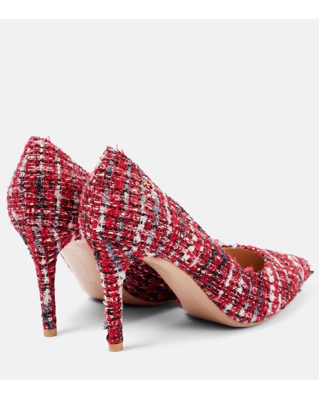 Gianvito Rossi Red Boucle Pumps