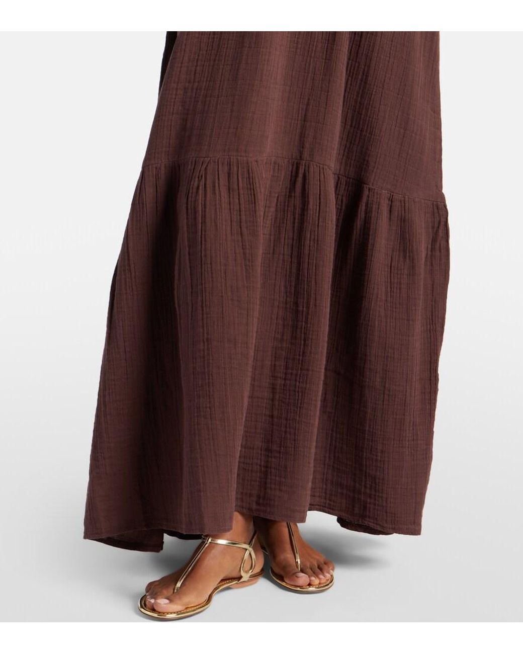 Melissa Odabash Purple Shay Halterneck Cotton Maxi Dress