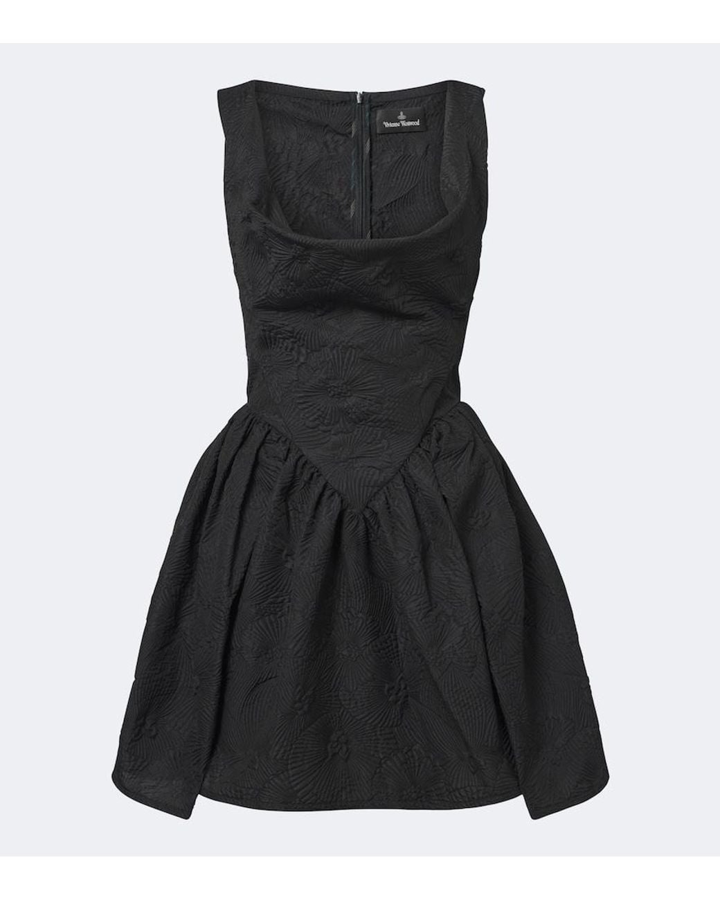 Vivienne Westwood Black Sunday Floral Jacquard Minidress