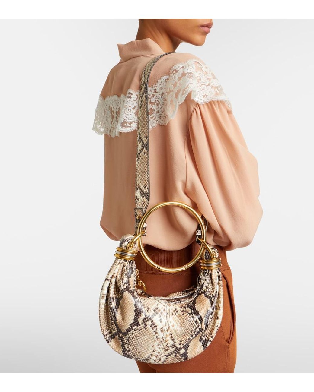 Chloé Metallic Bracelet Small Leather Top-Handle Bag