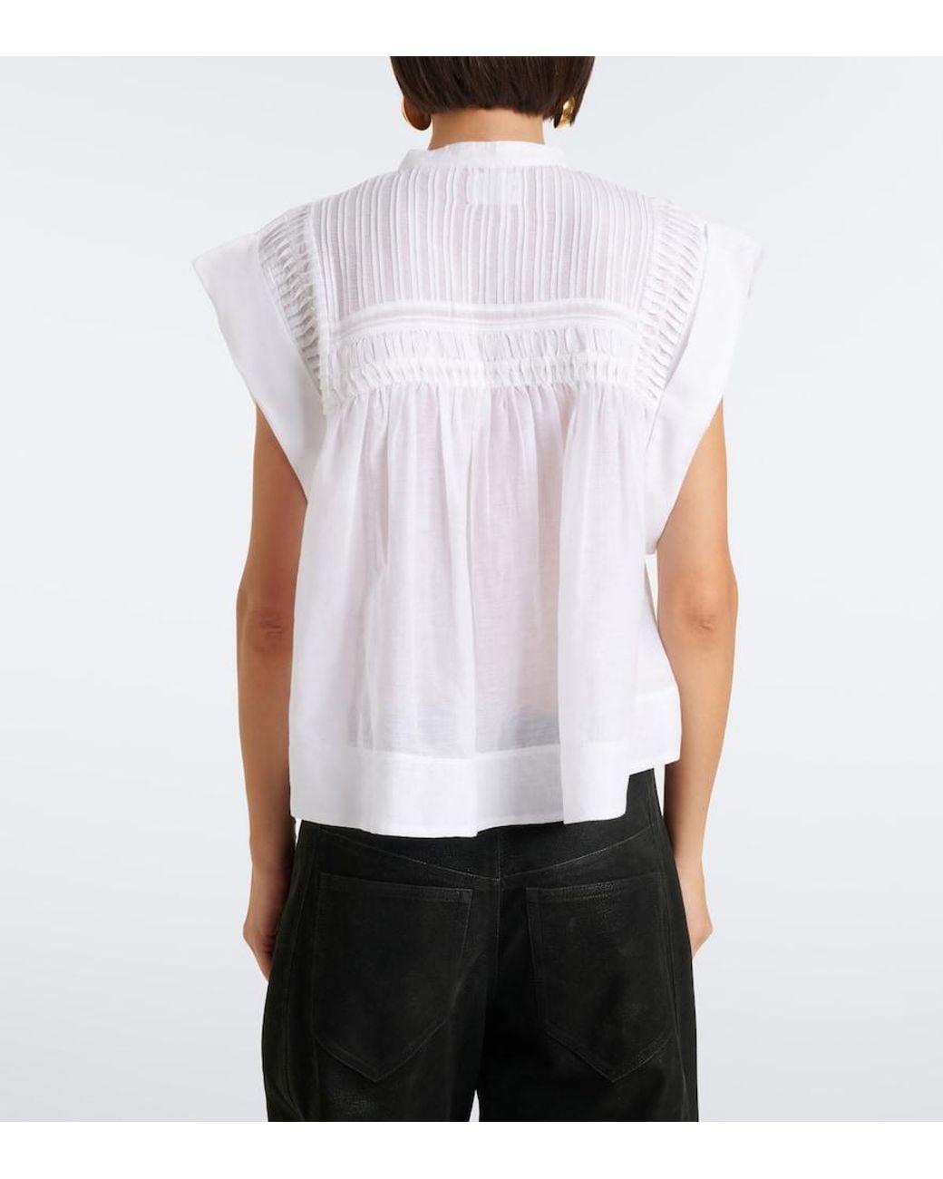 Isabel Marant White Leaza Top