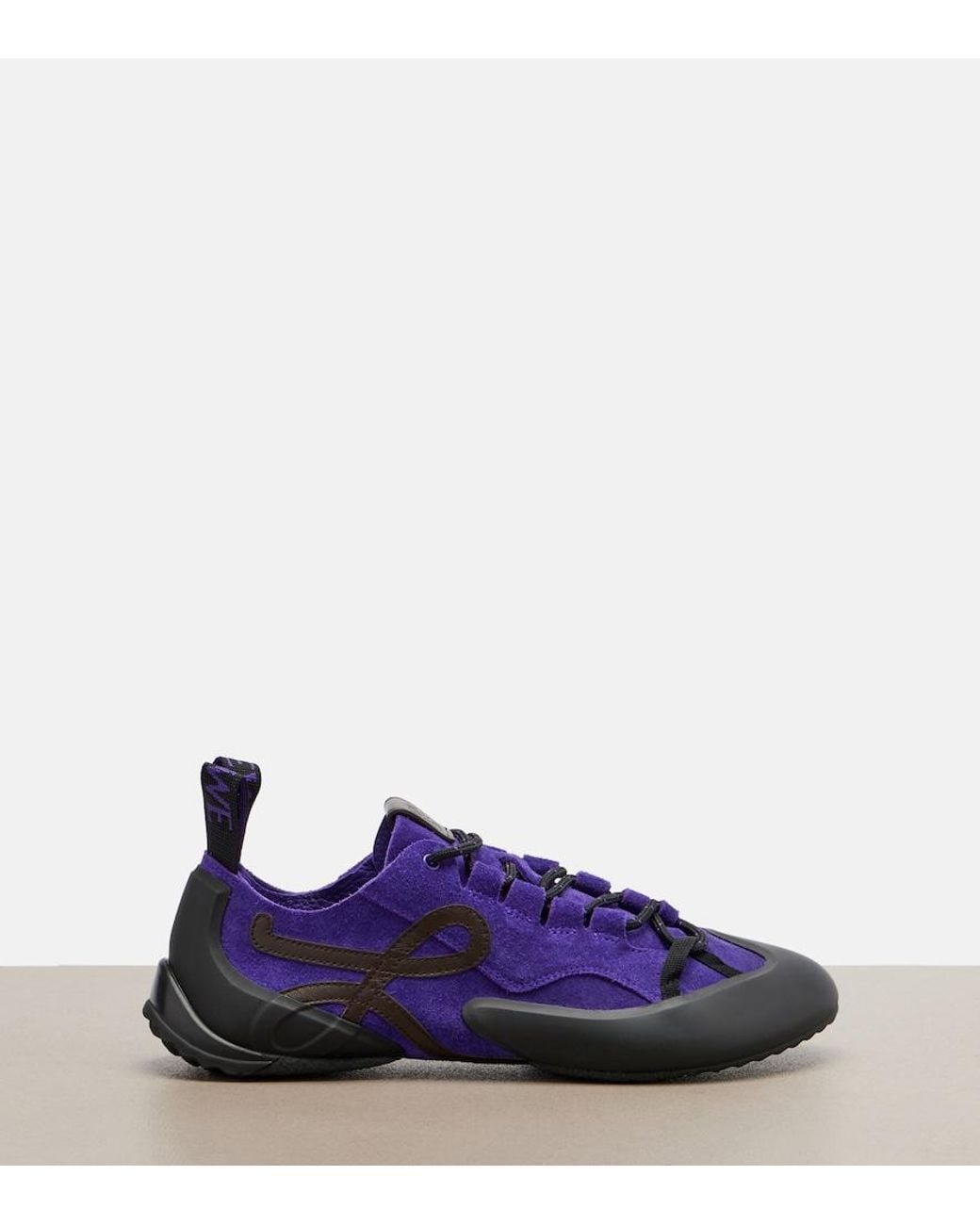 Loewe Blue Grip Anagram Suede Sneakers