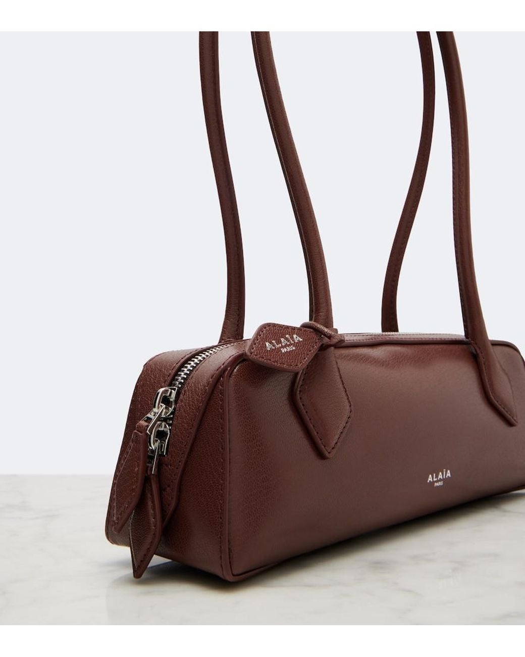Alaïa Brown Le Teckel Small Leather Shoulder Bag