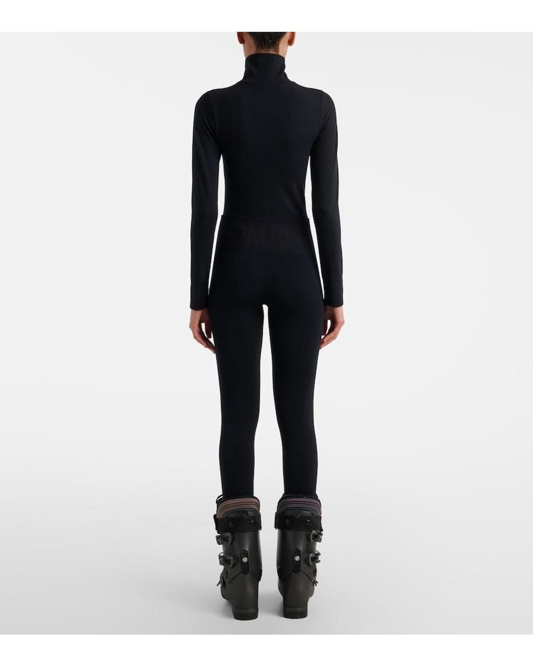 Perfect Moment Black Perfect Ribbed-Knit Leggings