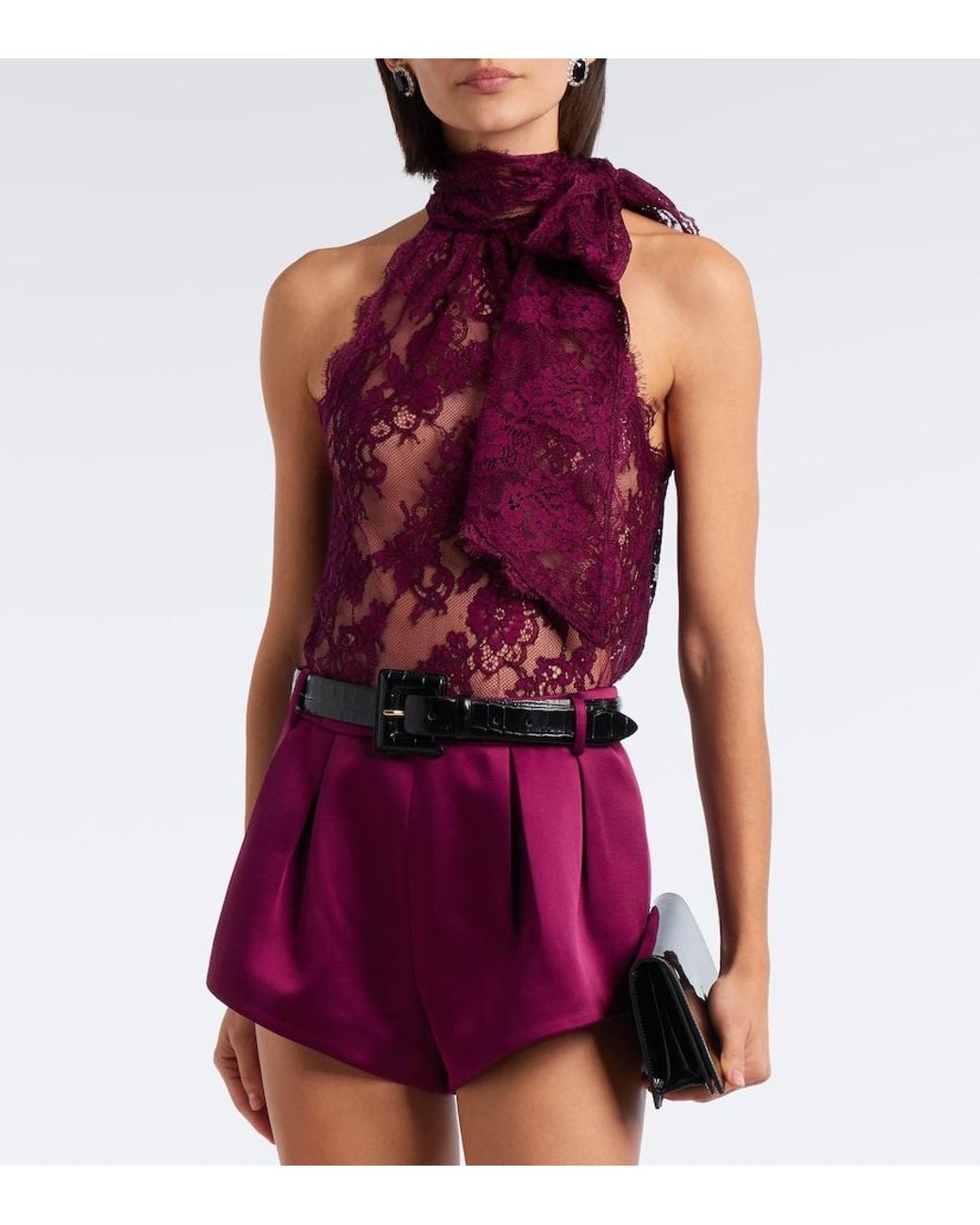 retroféte Purple Colton Satin Shorts