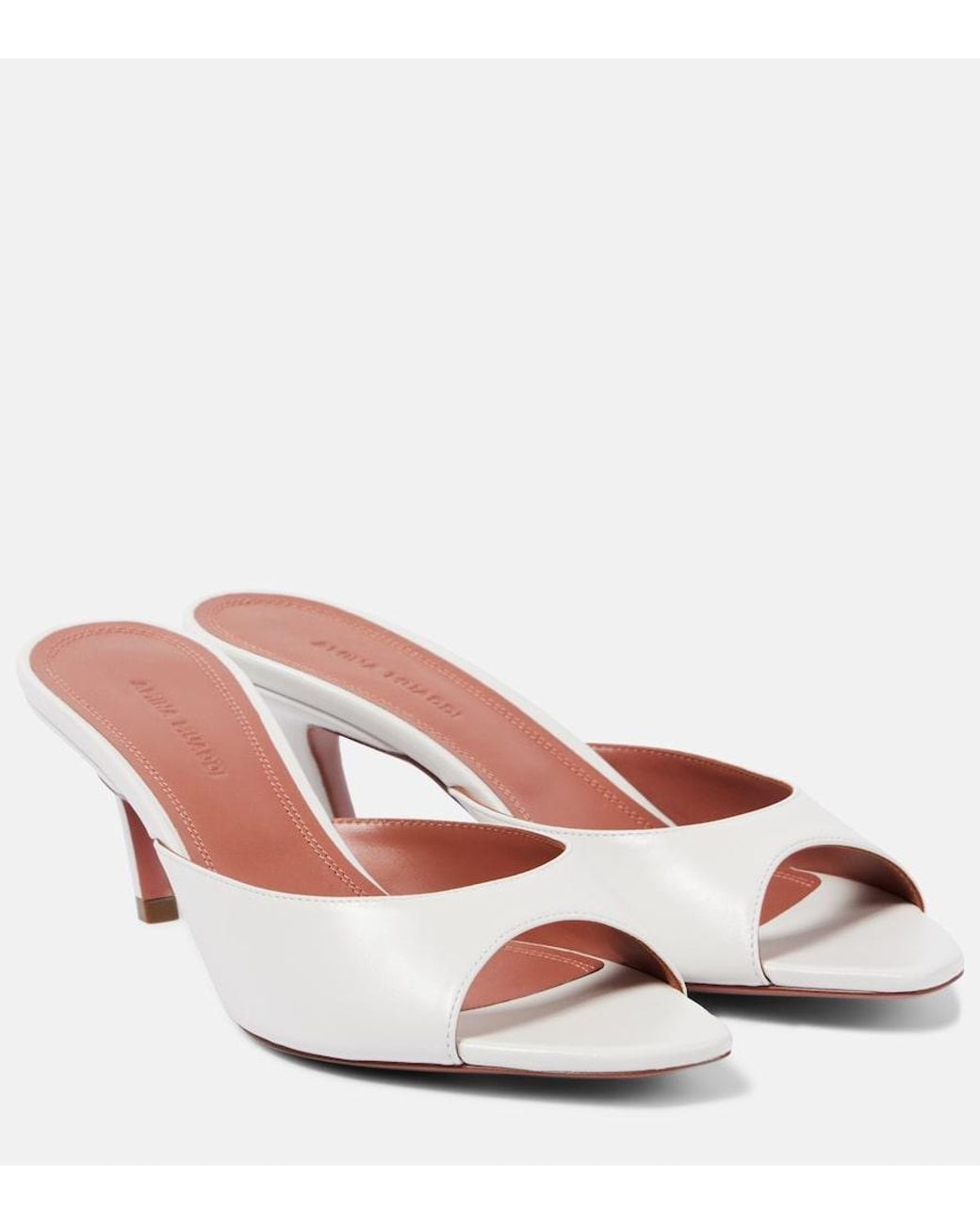 AMINA MUADDI Pink Alexa 60 Leather Mules