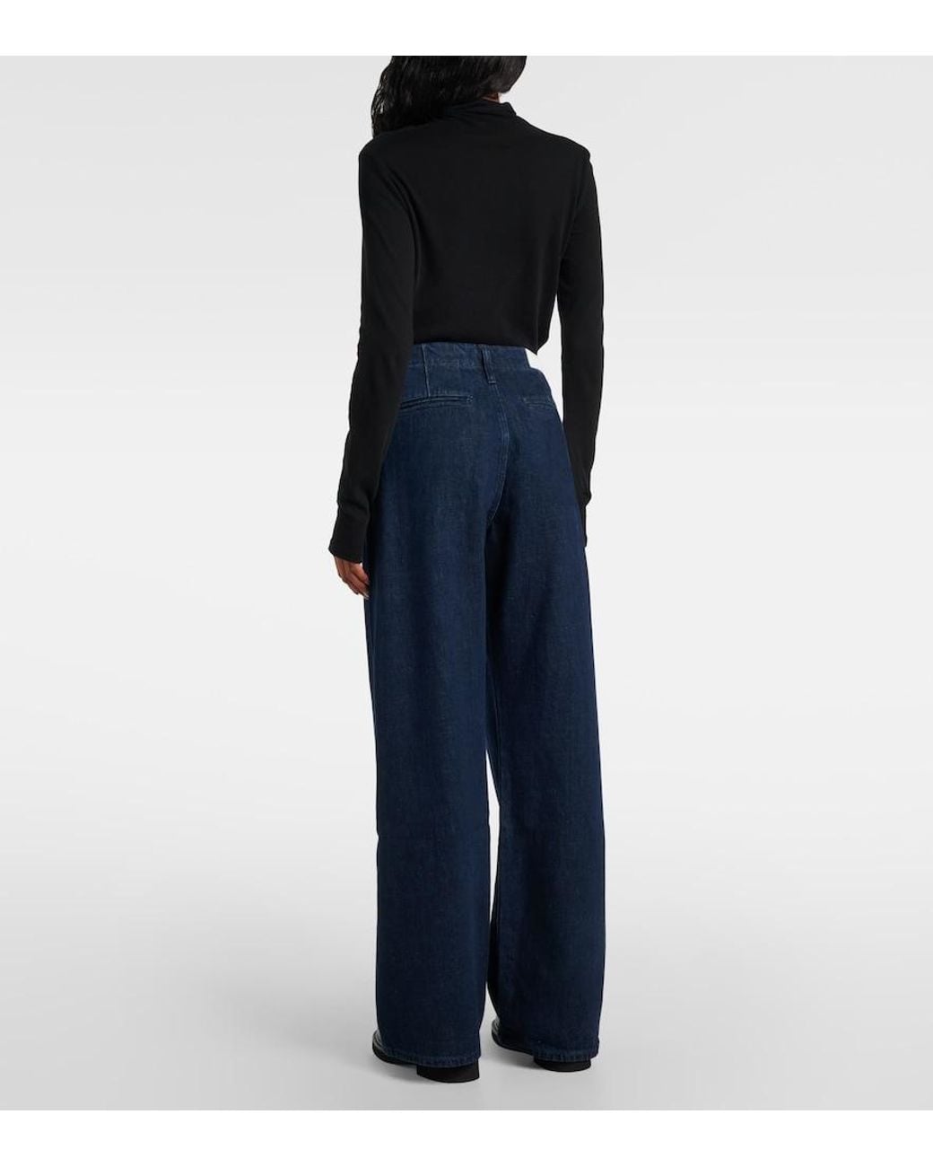 Re/done Blue Triuser High-Rise Wide-Leg Jeans