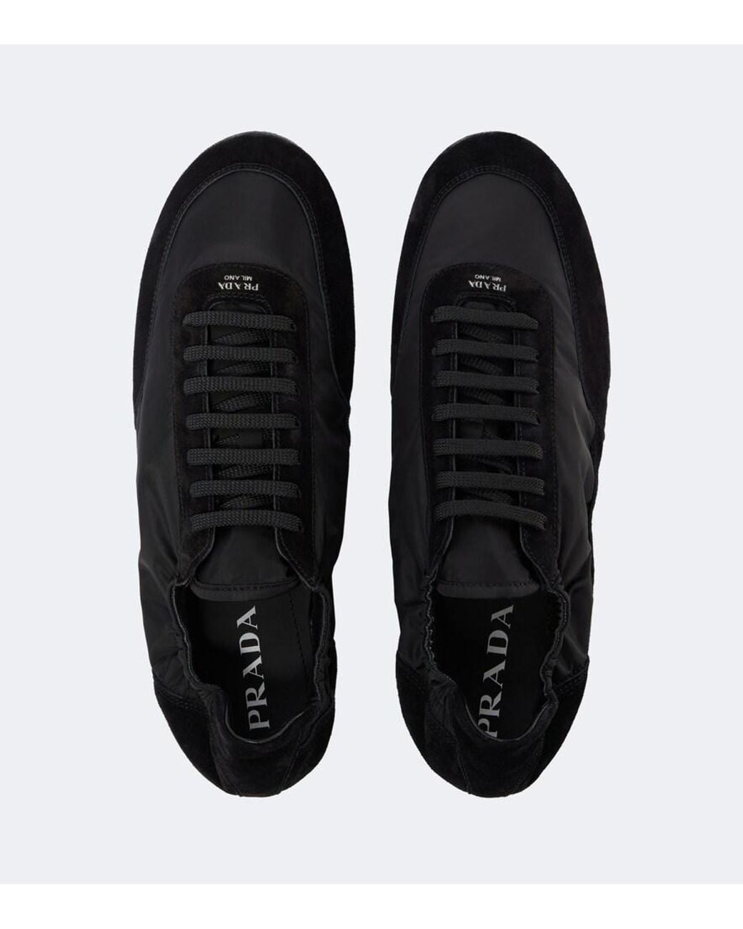 Prada Sneakers Collapse Aus Re-Nylon Mit Veloursleder in Black für Herren