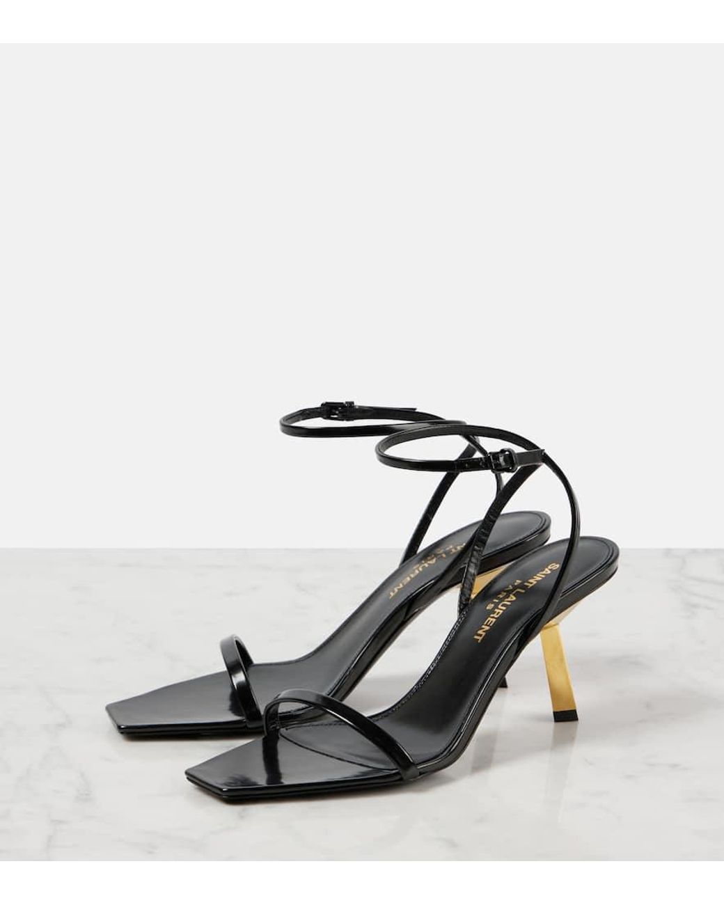 【送料込】Saint Laurent_Lee 75 polished leather sandals P00998211.jpg