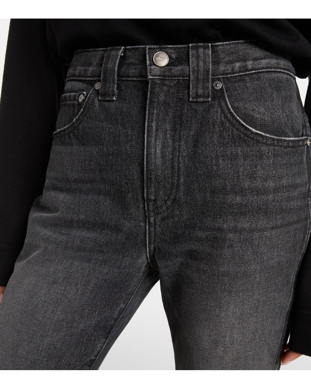 Khaite Blue Farley Straight Jeans