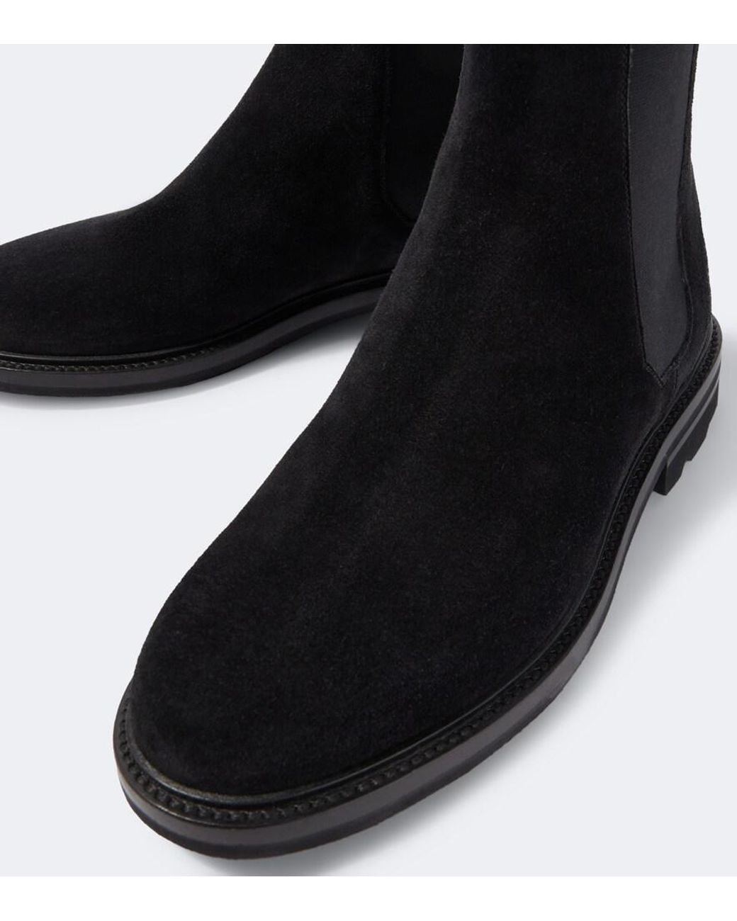 Brioni Black Suede Chelsea Boots for men