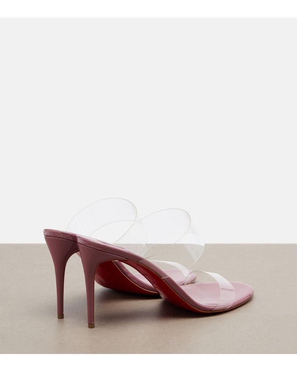 Christian Louboutin Pink Just Nothing Leather-Trimmed Tpu Mules