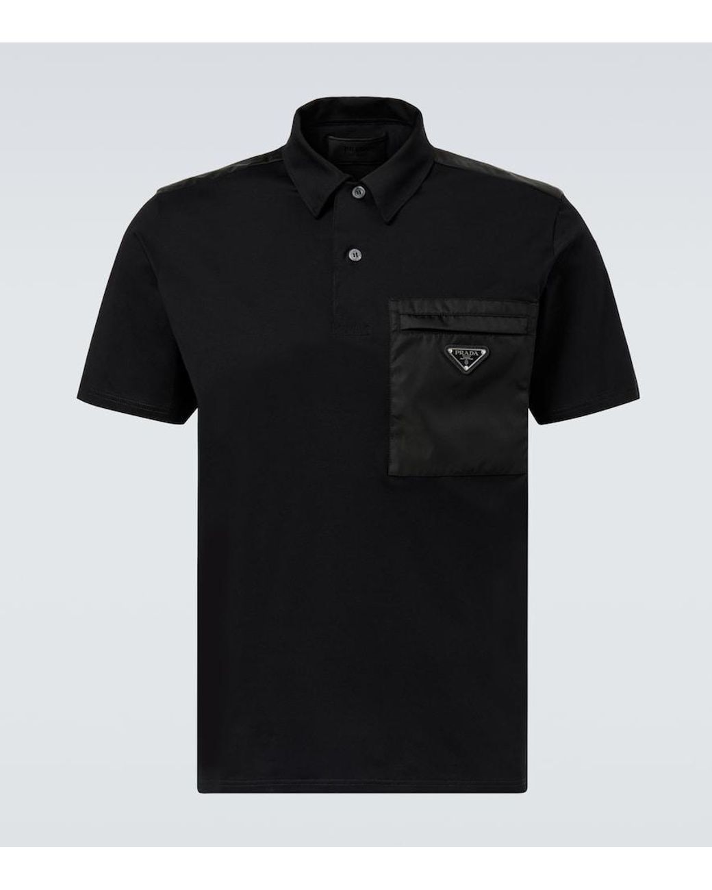 Prada Black Pocket Polo Shirt for men
